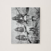 アパッシュの彼の戦士のGeronimoそして3、1886年(b ジグソーパズル (縦)