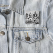 アパッシュの彼の戦士のGeronimoそして3、1886年(b 缶バッジ (インサイチュ)