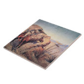 アパッシュの待伏せ(キャンバスの油) タイル (側面)