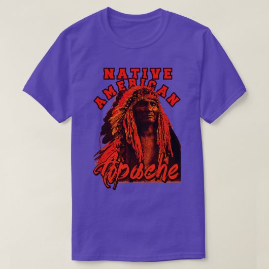 アパッチ先住民アメリカン Tシャツ (デザイン正面)