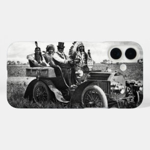 アパッチ及びジェロニモ駆動モータ車白黒 iPhone 16 PLUSケース