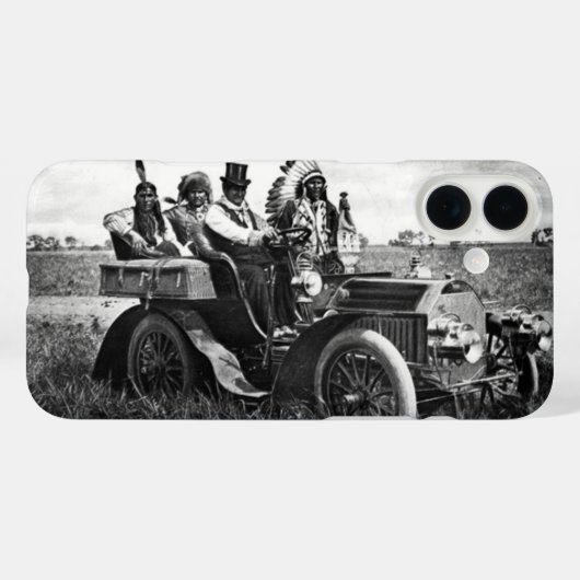 アパッチ及びジェロニモ駆動モータ車白黒 Case-Mate iPhoneケース (裏面 (横))