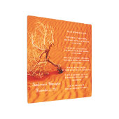 アパッチ結婚の木賛美が砂漠に沈む夕日 メタルプリント (アングル)