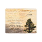 アパッチ結婚の賛美淡い茶色の石と木 メタルプリント (正面)