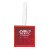 アパッチ結婚の賛美記念日パーソナライズされた キューブオーナメント (正面)