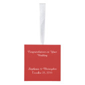 アパッチ結婚ズ賛美レッドパーソナライズされたオーナメント キューブオーナメント (右)