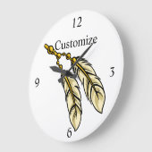 アパッチ羽根サンダー_コーブ ラージ壁時計 (傾斜)