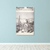 アパッチ・スカウトはジェロン追撃で軍のパトロールを率いる キャンバスプリント (インサイチュ (ウッドフロア))