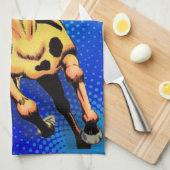 アパッチ・トレイル#1、先住民・アメリカン・オン・乗馬 キッチンタオル (四つ折り)