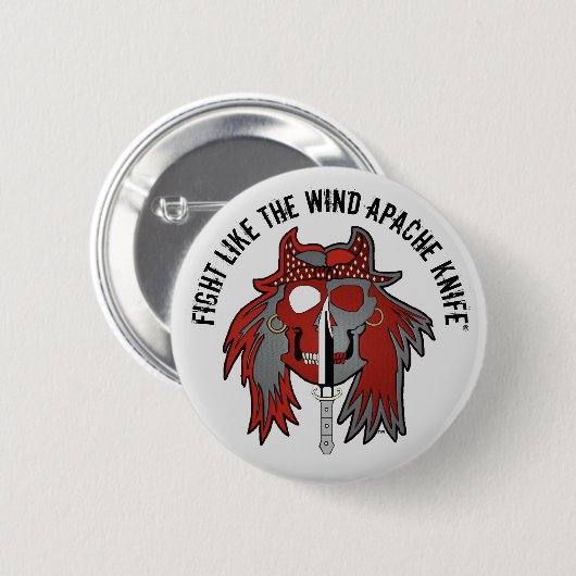 アパッチ・ナイフ(R) ™🇺風アパッチ・ナイフのように戦う 缶バッジ (正面&裏面)