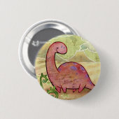 アパトサウルスボタン 缶バッジ (正面&裏面)