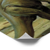 アパトサウルス（ブロントサウルス）食べ物イラストレーション ポスター (角)