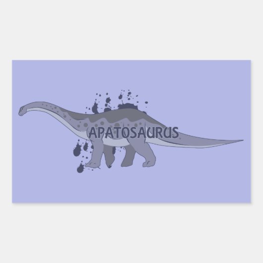 アパトサウルス 長方形シール (正面)