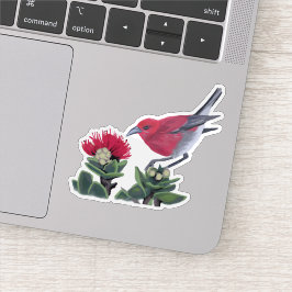 アパパネとオヒア・レフアの花 ハワイの自然イラスト シール