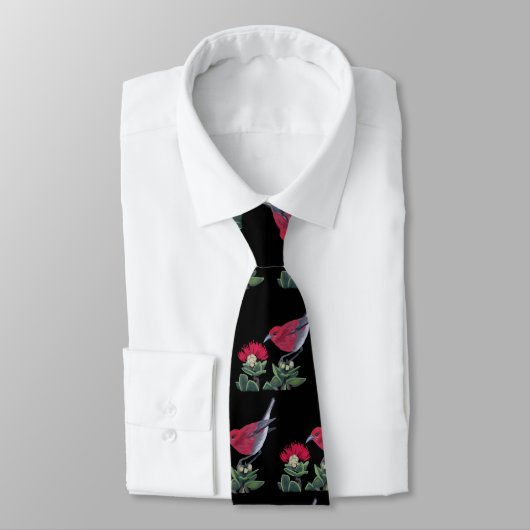 アパパネとレヒアの花 ハワイの自然イラスト ネクタイ (タイ)