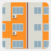 アパモダンート建物とエアコン スクエアシール (正面)