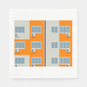 アパモダンート建物とエアコン スタンダードランチョンナプキン (正面)