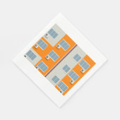 アパモダンート建物とエアコン スタンダードランチョンナプキン (角)