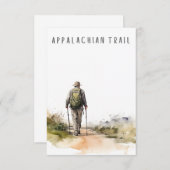 アパラチアのトレイルカードをハイキング空白のする男 サンキューカード (正面/裏面)