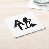 アパラチアのトレイル – AT – バケットリストのハイキング スクエアペーパーコースター (アングル)