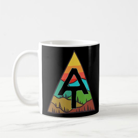 アパラチアンヴィンテージ山と夕日Hi コーヒーマグカップ (左)