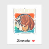 アパラチアヴィンテージバンジョプレーヤーブルーグラス音楽 シール (シート)