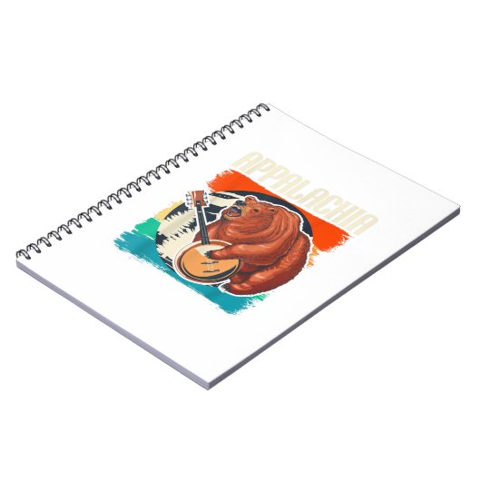 アパラチアヴィンテージバンジョプレーヤーブルーグラス音楽 ノートブック (左側)