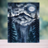 アパラチア夜空の水の色デジタルアート アクリルサイン (ニュートラル)