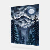 アパラチア夜空の水の色デジタルアート アクリルサイン (傾斜)