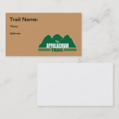 アパラチア山脈の道の名刺 名刺 (正面/裏面)