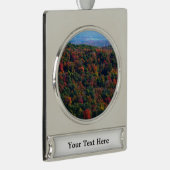 アパラチア山脈イン秋 シルバープレートバナーオーナメント (右)