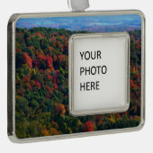 アパラチア山脈イン秋 シルバープレートフレームオーナメント (右)