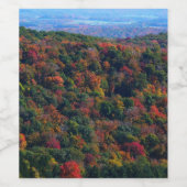 アパラチア山脈イン秋 ワインラベル (シングルラベル)