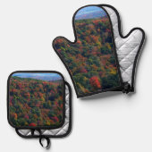 アパラチア山脈イン秋 鍋つかみ&鍋敷きセット (正面/裏面)