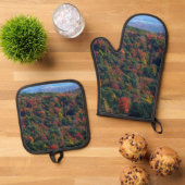 アパラチア山脈イン秋 鍋つかみ&鍋敷きセット (トップダウン)