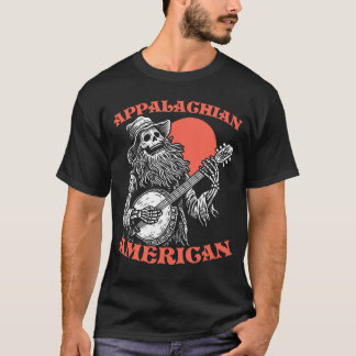 アパラチア系アメリカ人スケルトンバンジョー奏者ブルーグラ Tシャツ