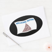 アパラチェ国旗のステッカー 楕円形シール (封筒)