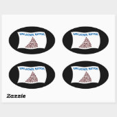 アパラチェ国旗のステッカー 楕円形シール (シート)