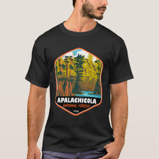 アパラチコラ国立森林バルトヒノキの木のバッジ Tシャツ
