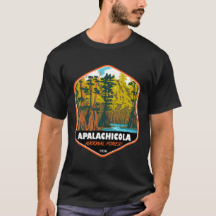 アパラチコラ国立森林バルトヒノキの木のバッジ Tシャツ