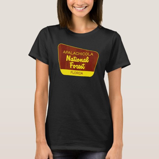 アパラチコラ国立森林フロリダレトロ徴候 Tシャツ (正面)