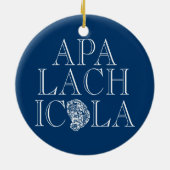 アパラチコーラ川フロリダのカキのデザイン セラミックオーナメント (裏面)