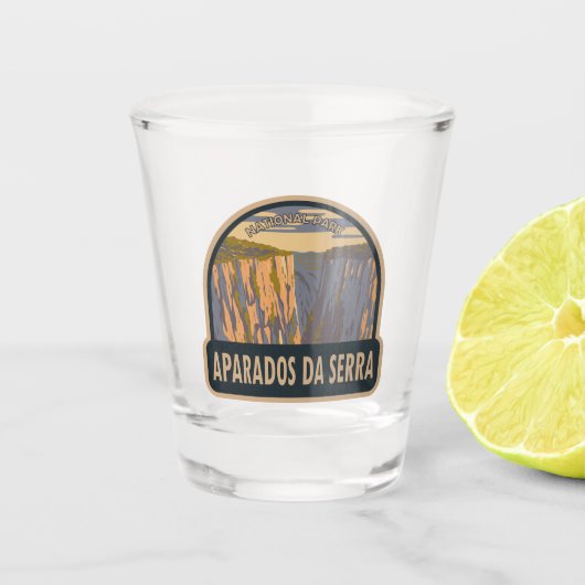 アパラドスダセラナショナルパークブラジル旅行アート ショットグラス (正面)