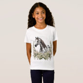 アパラルーサのタトゥーアート＋ボーダー柄 Tシャツ (正面フル)
