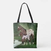 アパラルーサの母馬と仔馬 トートバッグ (裏面)