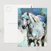 アパラルーサの牝馬の水彩画 ポストカード (正面/裏面)