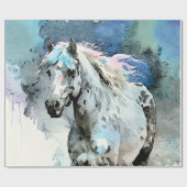 アパラルーサの牝馬の水彩画 ラッピングペーパー (フラット)