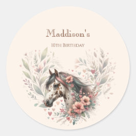 アパラルーサの馬の誕生日 ラウンドシール