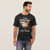 アパラルーサ馬好きのための面白いデザイン Tシャツ (正面フル)