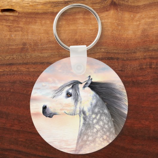 アパルーサ馬 キーホルダー (正面)